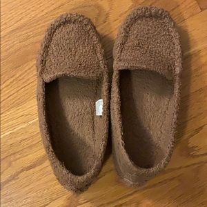 Soft comfortable brown slippers
